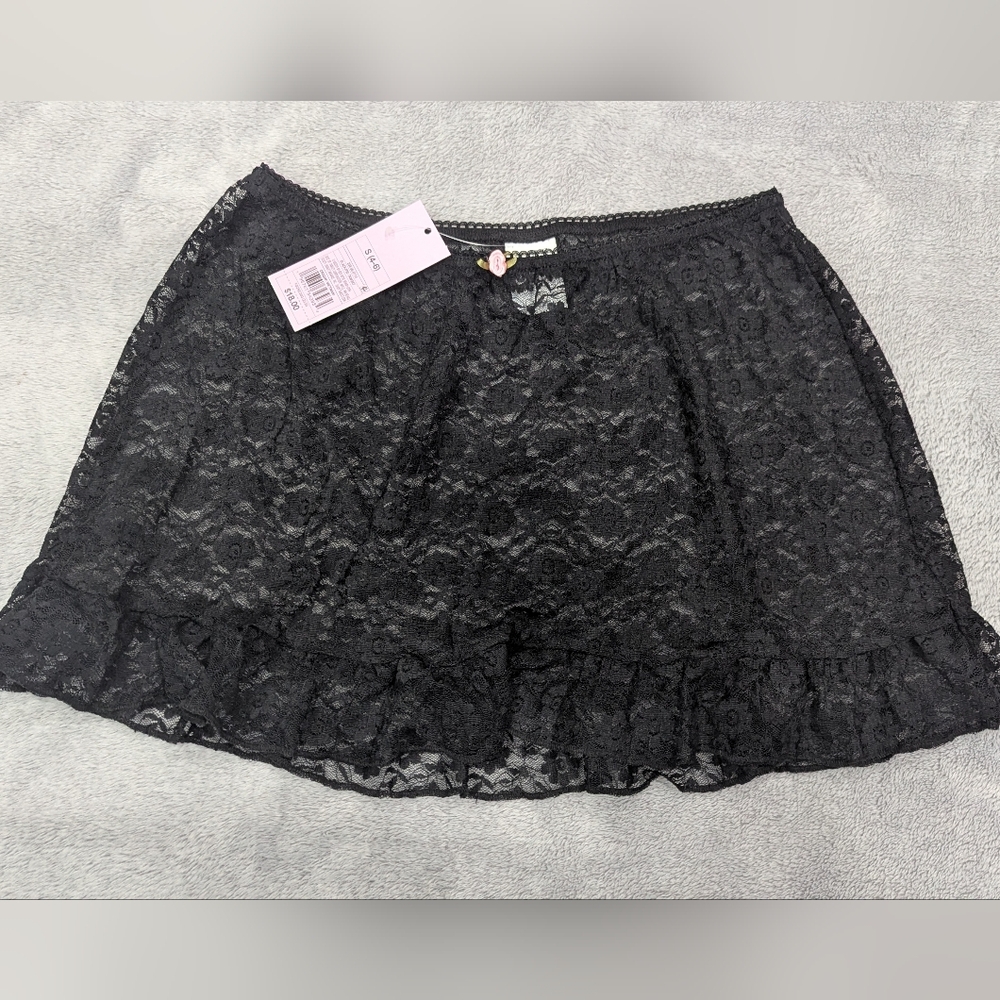 NWT Target Wild Fable Black Lace Swimsuit Coverup Skirt